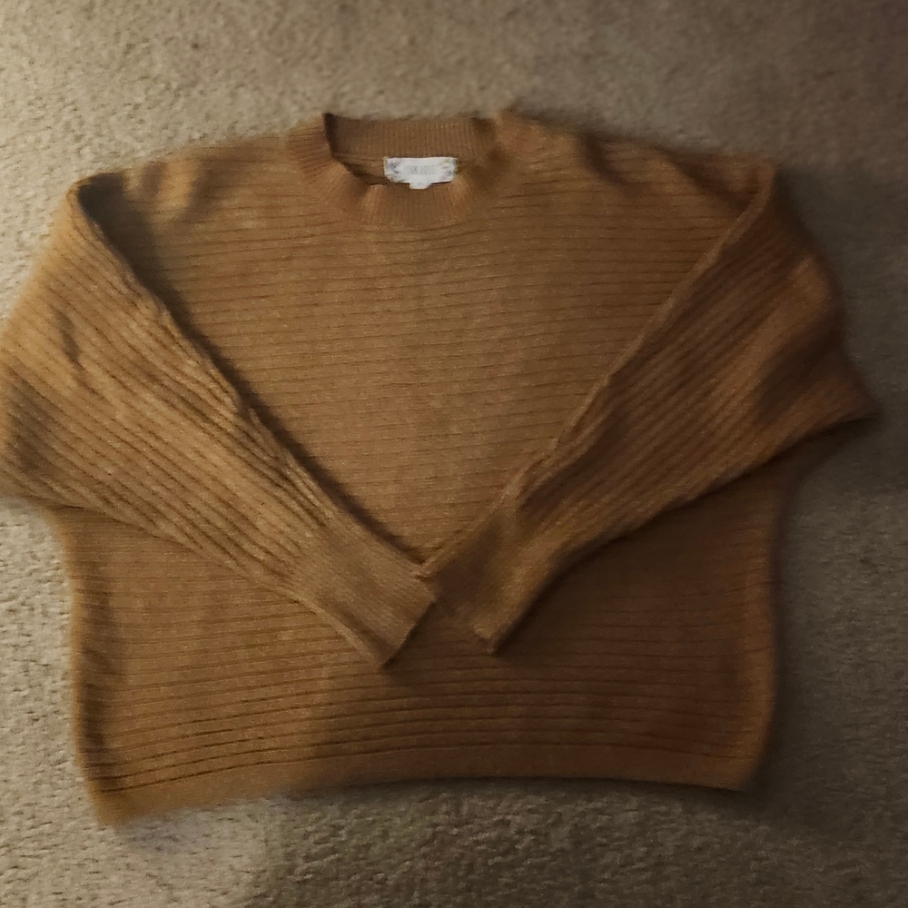 Pink Rose Womens Brown Crewneck Sweater